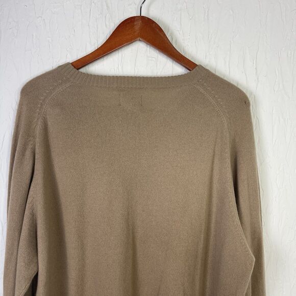 NWT Vintage George Men's Large Cashmere Sweater Long Sleeve Coffee Brown READ T - Picture 10 of 11